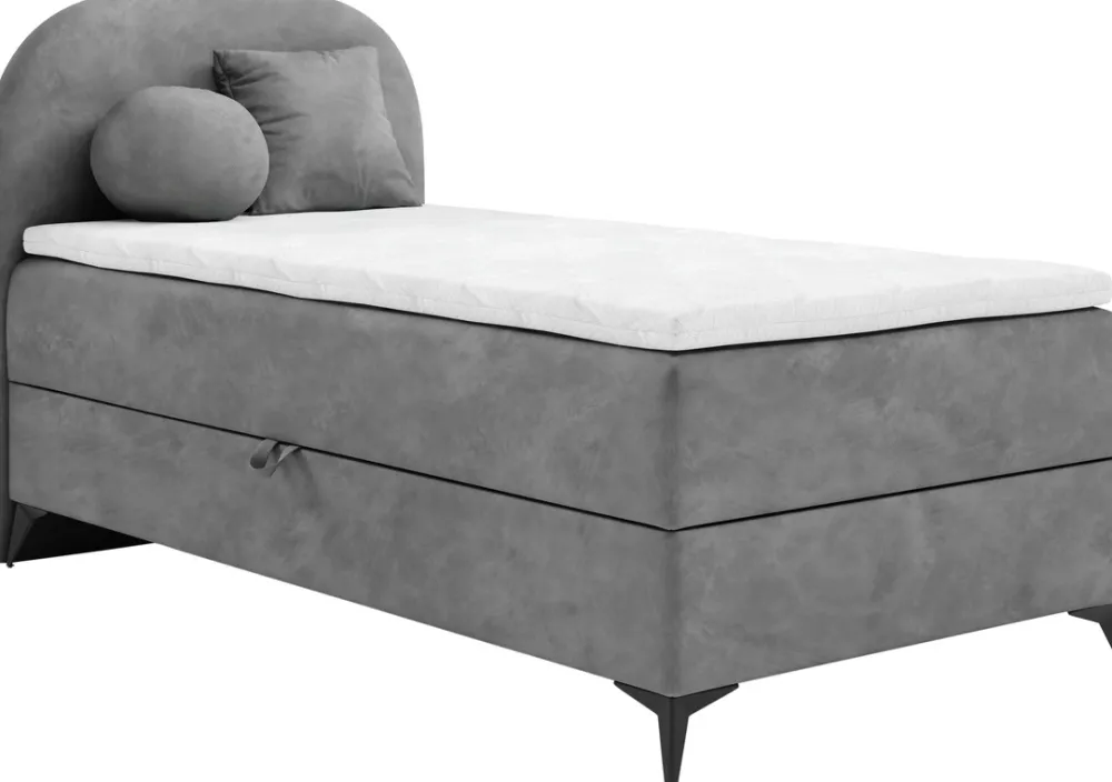 Łóżka Młodzieżowe|Łóżka Ze Stelażem>BROMARKT Dziecięce łóżko 100x200 cm tapicerowane z pojemnikiem SERENO