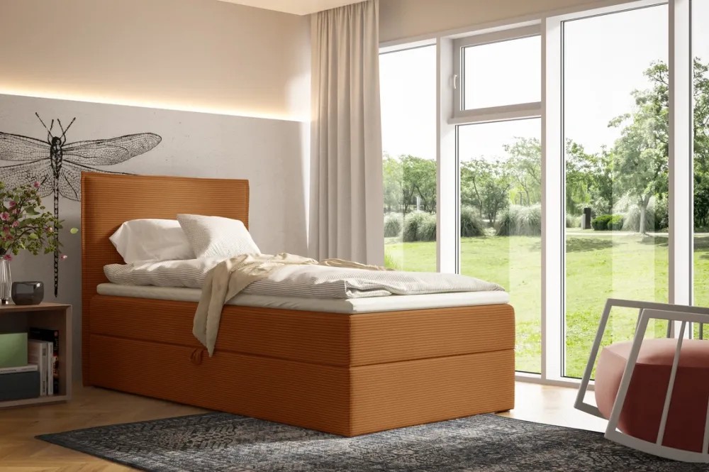 Łóżka Młodzieżowe|Łóżka Ze Stelażem>BROMARKT Dziecięce łóżko 80x200 cm z pojemnikiem kontynentalne MALIBU