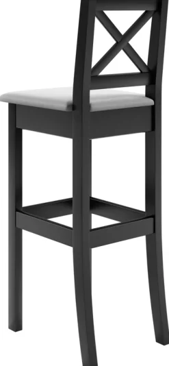 Hokery>Meblomal Elegancki hoker z drewna bukowego do kuchni z tapicerowanym siedziskiem HANDY