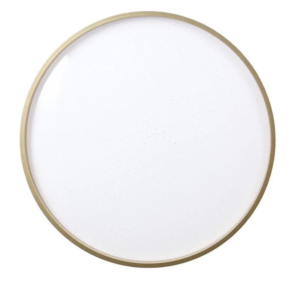 Oświetlenie Pokoju Dziecięcego|Oświetlenie Przedpokoju>Candellux Lighting Florida lampa sufit. plafon czarno złoty+biały 18w led 33 cm klosz biały sky ef