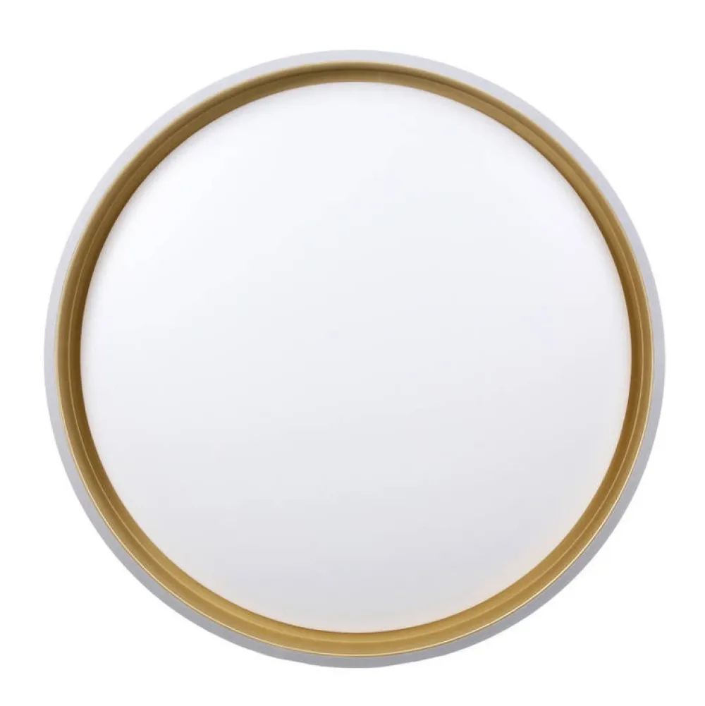 Oświetlenie Pokoju Dziecięcego|Oświetlenie Przedpokoju>Candellux Lighting Florida lampa sufitowa plafon biało złoty+czarny 24w led 38 cm klosz biały