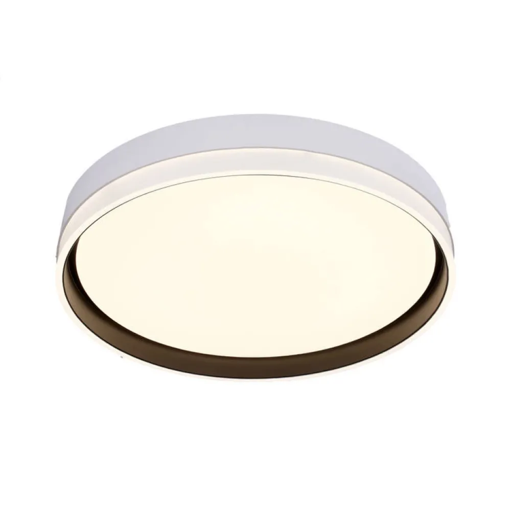 Oświetlenie Pokoju Dziecięcego|Oświetlenie Przedpokoju>Candellux Lighting Florida lampa sufitowa plafon biały+czarny 24w led 39 cm klosz biały