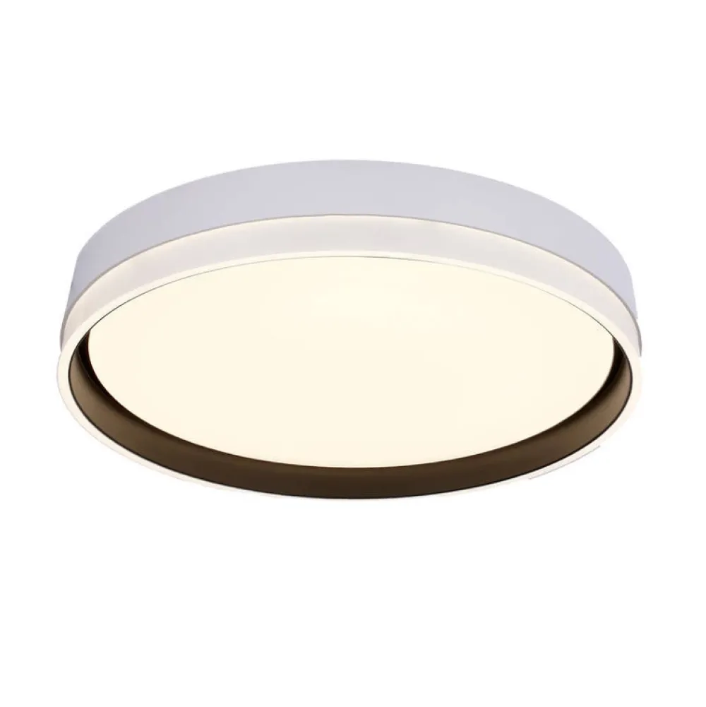 Oświetlenie Pokoju Dziecięcego|Oświetlenie Przedpokoju>Candellux Lighting Florida lampa sufitowa plafon biały+czarny 24w led 39 cm klosz biały