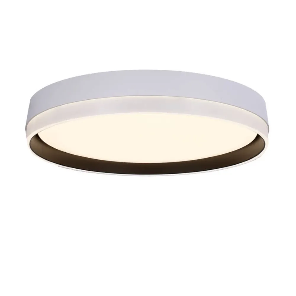 Oświetlenie Pokoju Dziecięcego|Oświetlenie Przedpokoju>Candellux Lighting Florida lampa sufitowa plafon biały+czarny 24w led 39 cm klosz biały