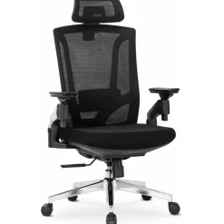 Fotele>MEBEL ELITE Fotel obrotowy ergonomiczny do biura czarny WESLY