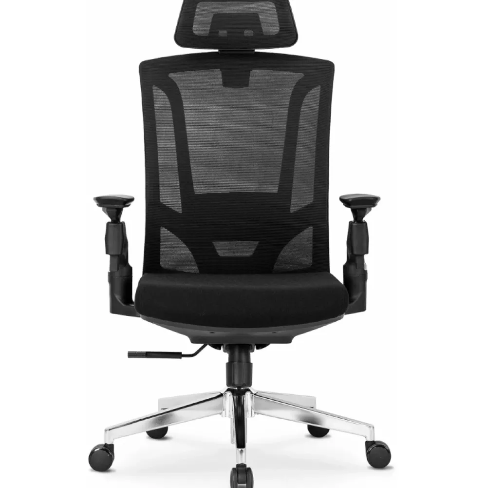 Fotele>MEBEL ELITE Fotel obrotowy ergonomiczny do biura czarny WESLY