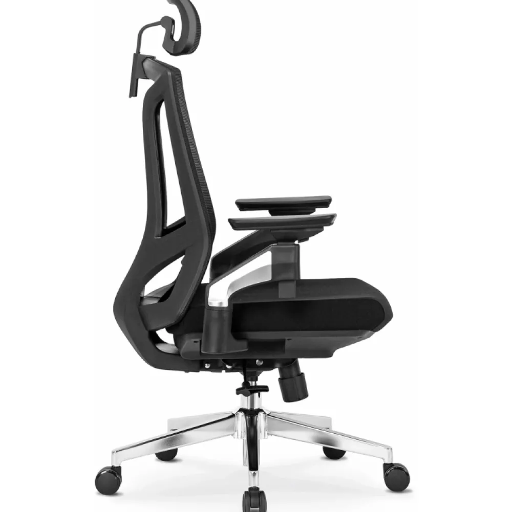 Fotele>MEBEL ELITE Fotel obrotowy ergonomiczny do biura czarny WESLY