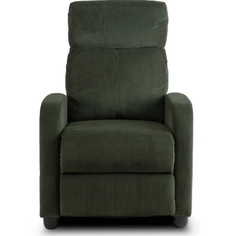 Fotele>MEBEL ELITE Fotel rozkładany do salonu zielony sztruksowy DUMIO Odcienie zielonego