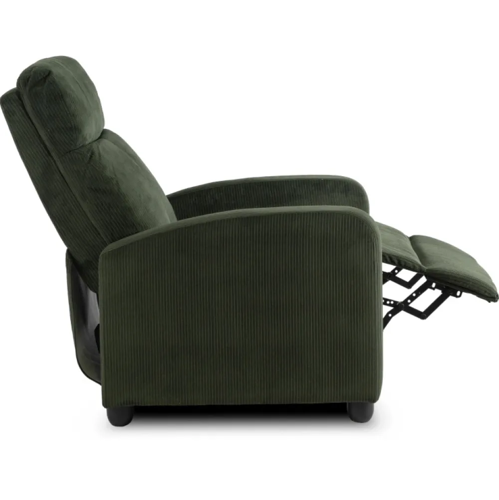 Fotele>MEBEL ELITE Fotel rozkładany do salonu zielony sztruksowy DUMIO Odcienie zielonego