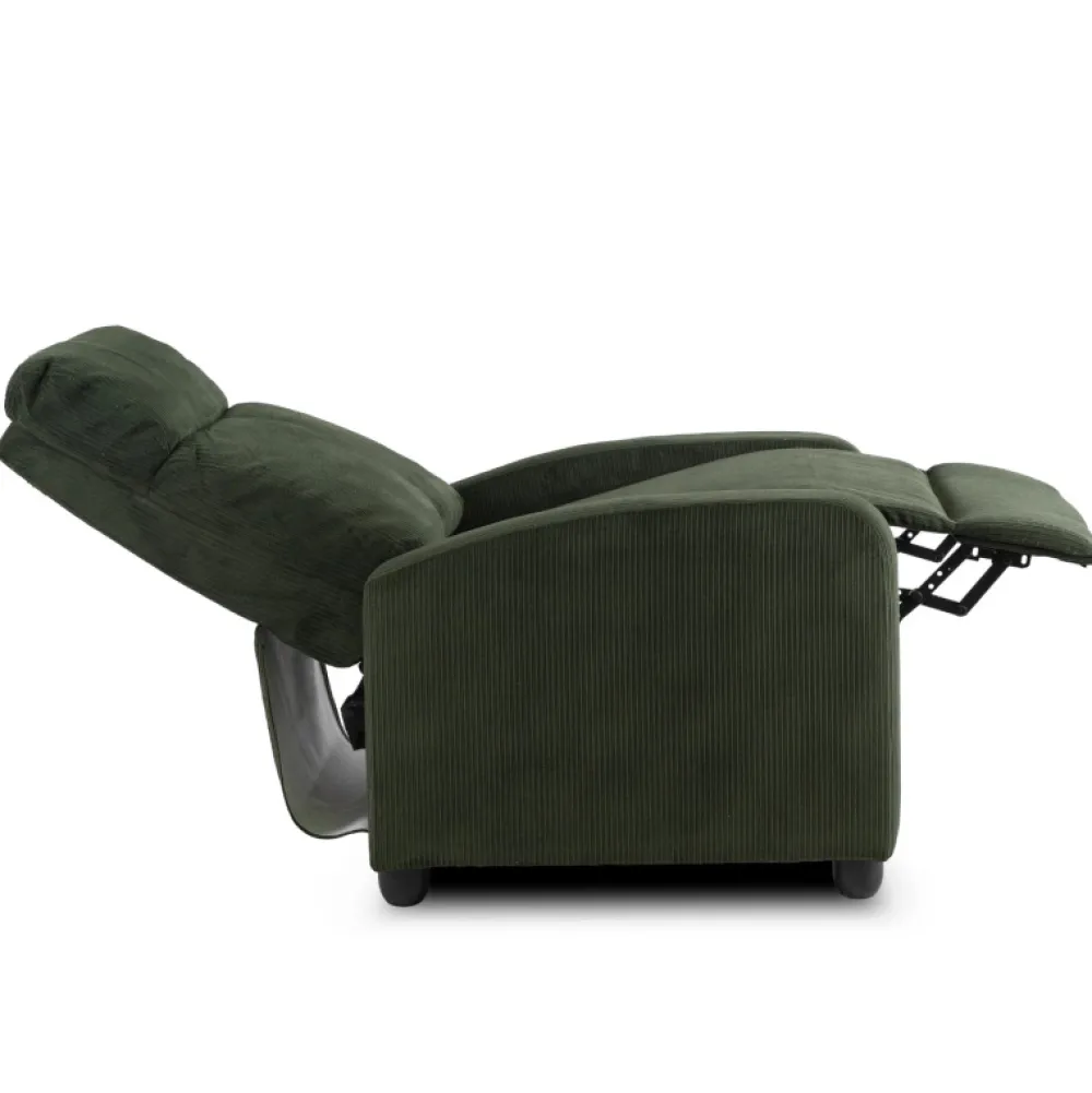 Fotele>MEBEL ELITE Fotel rozkładany do salonu zielony sztruksowy DUMIO Odcienie zielonego