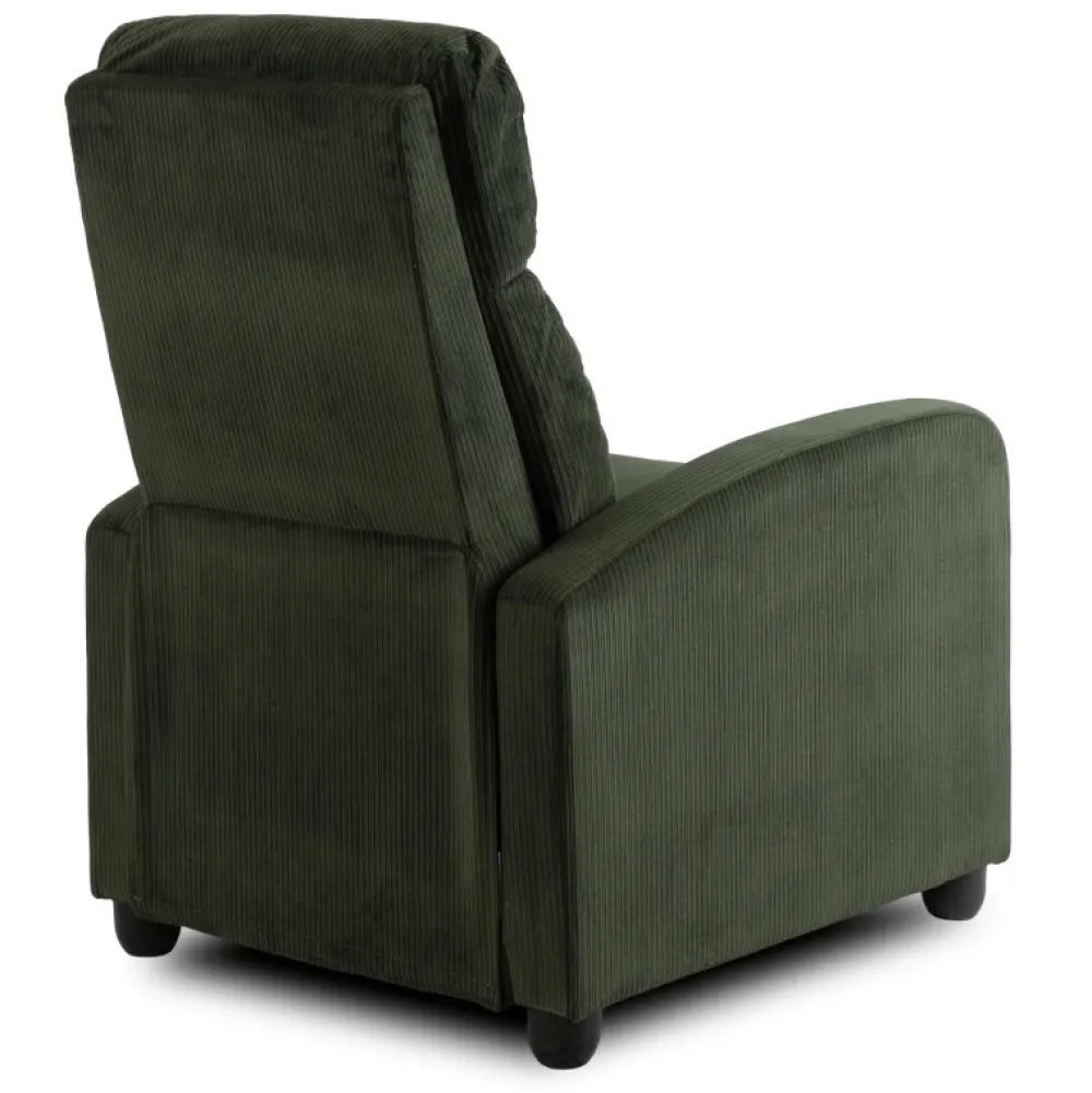 Fotele>MEBEL ELITE Fotel rozkładany do salonu zielony sztruksowy DUMIO Odcienie zielonego