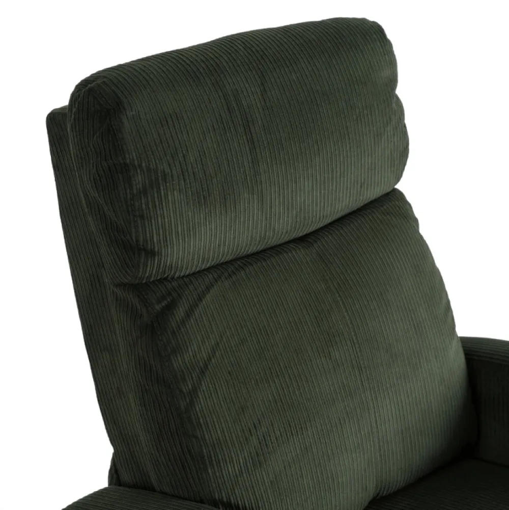 Fotele>MEBEL ELITE Fotel rozkładany do salonu zielony sztruksowy DUMIO Odcienie zielonego
