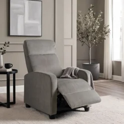 Meble Młodzieżowe|Fotele>MEBEL ELITE Fotel rozkładany do salonu sztruksowy DUMIO szary
