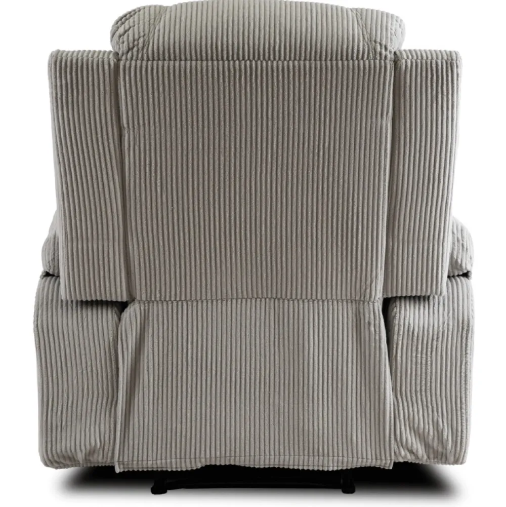 Fotele>MEBEL ELITE Fotel rozkładany do salonu z funkcją masażu BRANO szary sztruks