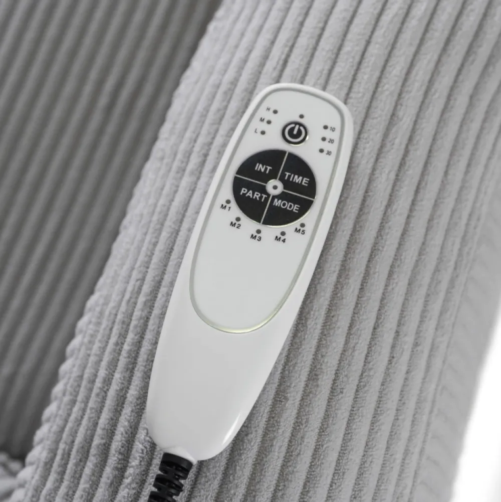 Fotele>MEBEL ELITE Fotel rozkładany do salonu z funkcją masażu BRANO szary sztruks