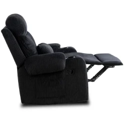 Fotele></noscript>MEBEL ELITE Fotel rozkładany do spania czarny do salonu TURIN