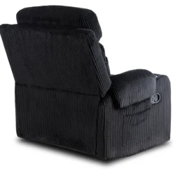 Fotele></noscript>MEBEL ELITE Fotel rozkładany do spania czarny do salonu TURIN