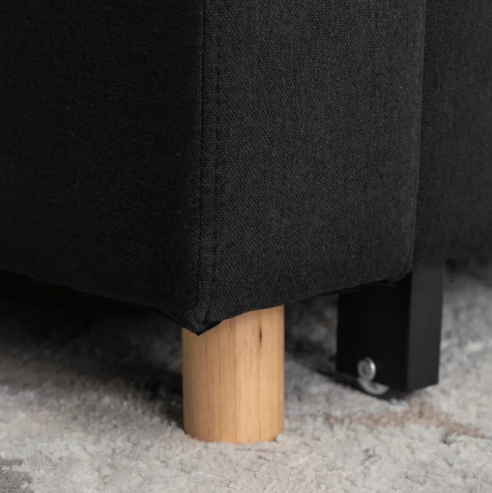 Fotele>MEBEL ELITE Fotel rozkładany z funkcją spania do salonu SOREL czarny