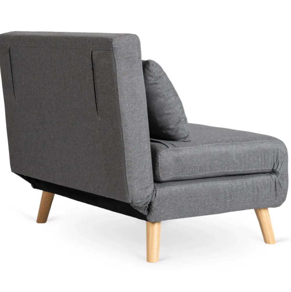 Fotele>MEBEL ELITE Fotel rozkładany z funkcją spania 100 cm do salonu MALIE szary