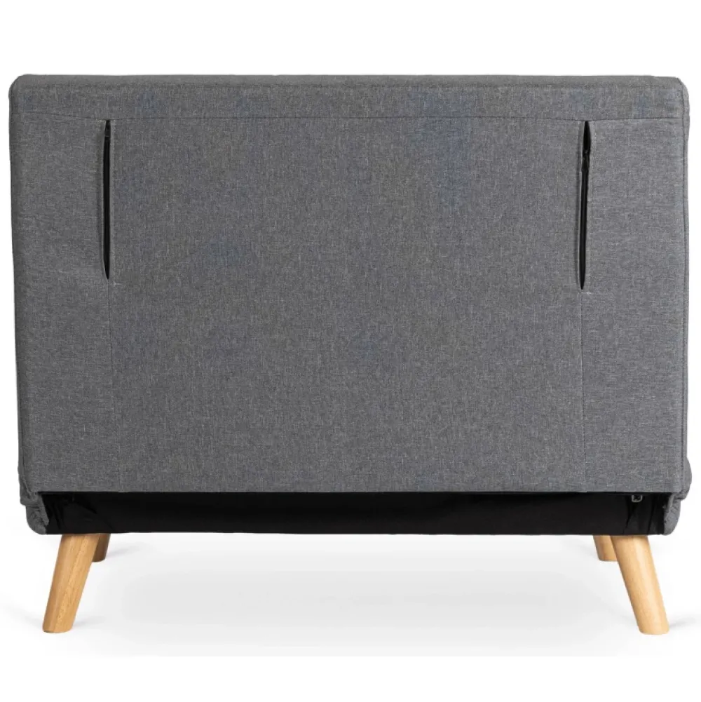 Fotele>MEBEL ELITE Fotel rozkładany z funkcją spania 100 cm do salonu MALIE szary