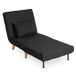 Fotele>MEBEL ELITE Fotel rozkładany z funkcją spania do salonu MALIE czarny