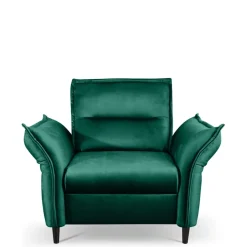 Fotele>LASKI Fotel welurowy MELIO zielony