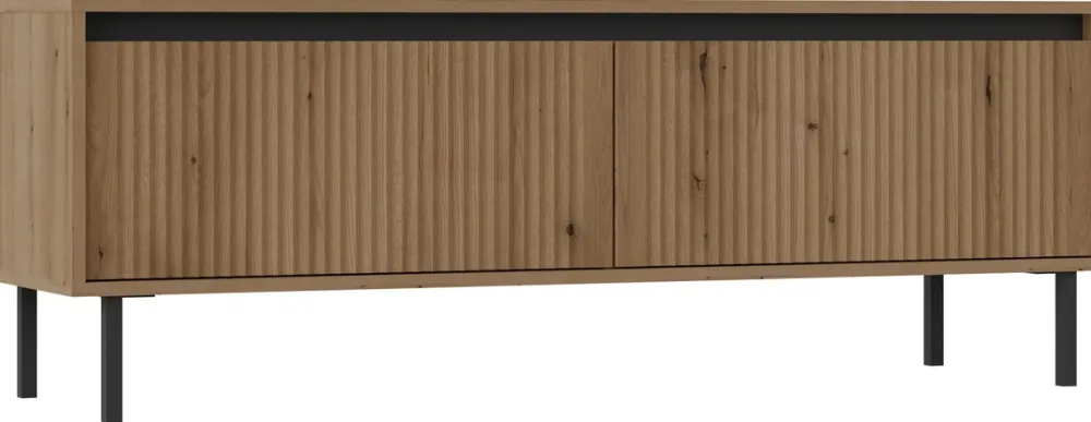 Zestawy Mebli Do Salonu|Szafki Rtv>Lempert Frezowana szafka RTV do salonu z szufladami 140 cm OMEGA