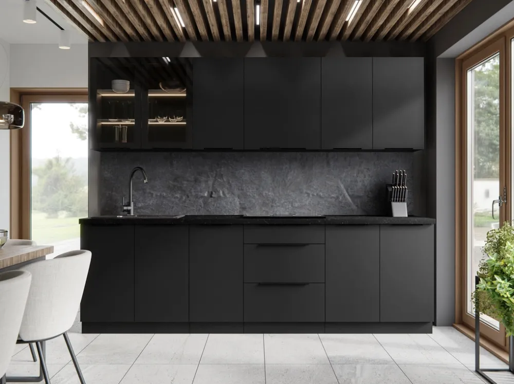 Meble Kuchenne>Lempert Front do zmywarki 570x446 mm odkryty panel sterujący SELENA czarny