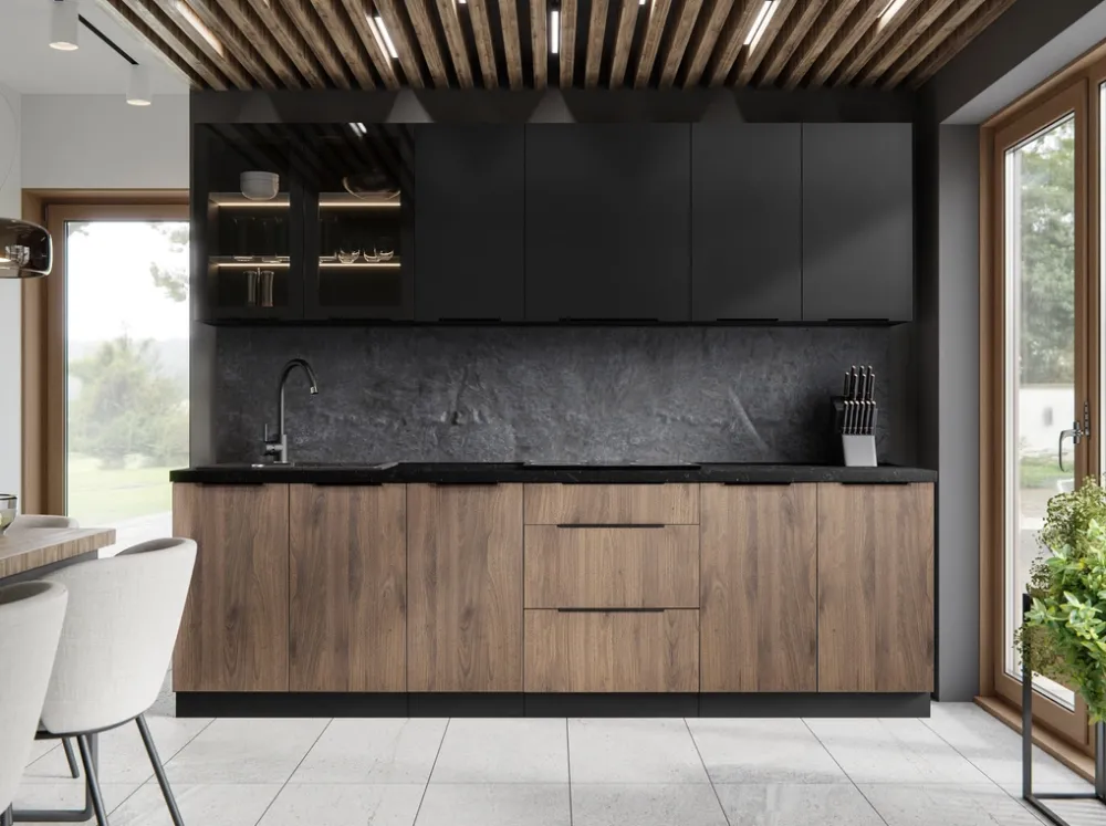 Meble Kuchenne>Lempert Front do zmywarki 713x596 mm zakryty panel sterujący SELENA czarny