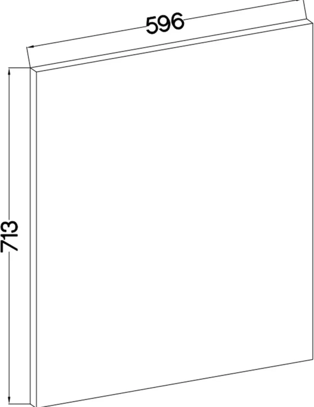 Meble Kuchenne>Lempert Front do zmywarki z zakrytym panelem sterującym 713x596 mm ANES