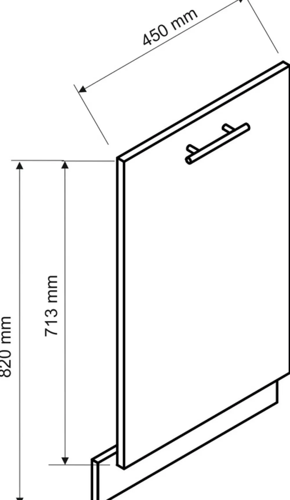 Meble Kuchenne>Stolkar Front zmywarki 45 cm BRIT beż