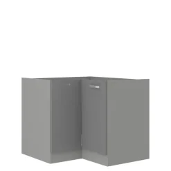 Meble Kuchenne>Lempert Funkcjonalna szafka kuchenna narożna połysk SILVER szary