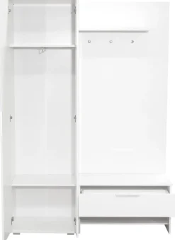 Garderoby|Zestawy Mebli Do Przedpokoju>Stolar Garderoba do przedpokoju z wieszakami lustrem 140 cm MONTE