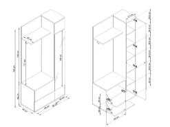 Garderoby|Zestawy Mebli Do Przedpokoju></noscript>PIASKI Garderoba do przedpokoju VERDE dąb sonoma