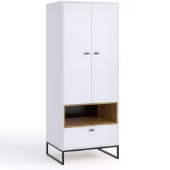 Garderoby>GiB Meble Garderoba z lustrem biała OLI