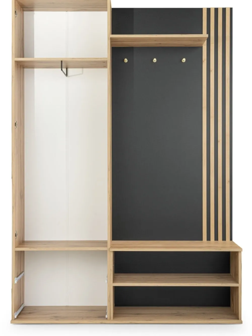 Garderoby>Stolar Garderoba z lustrem i lamelami do przedpokoju 140 cm LAVO