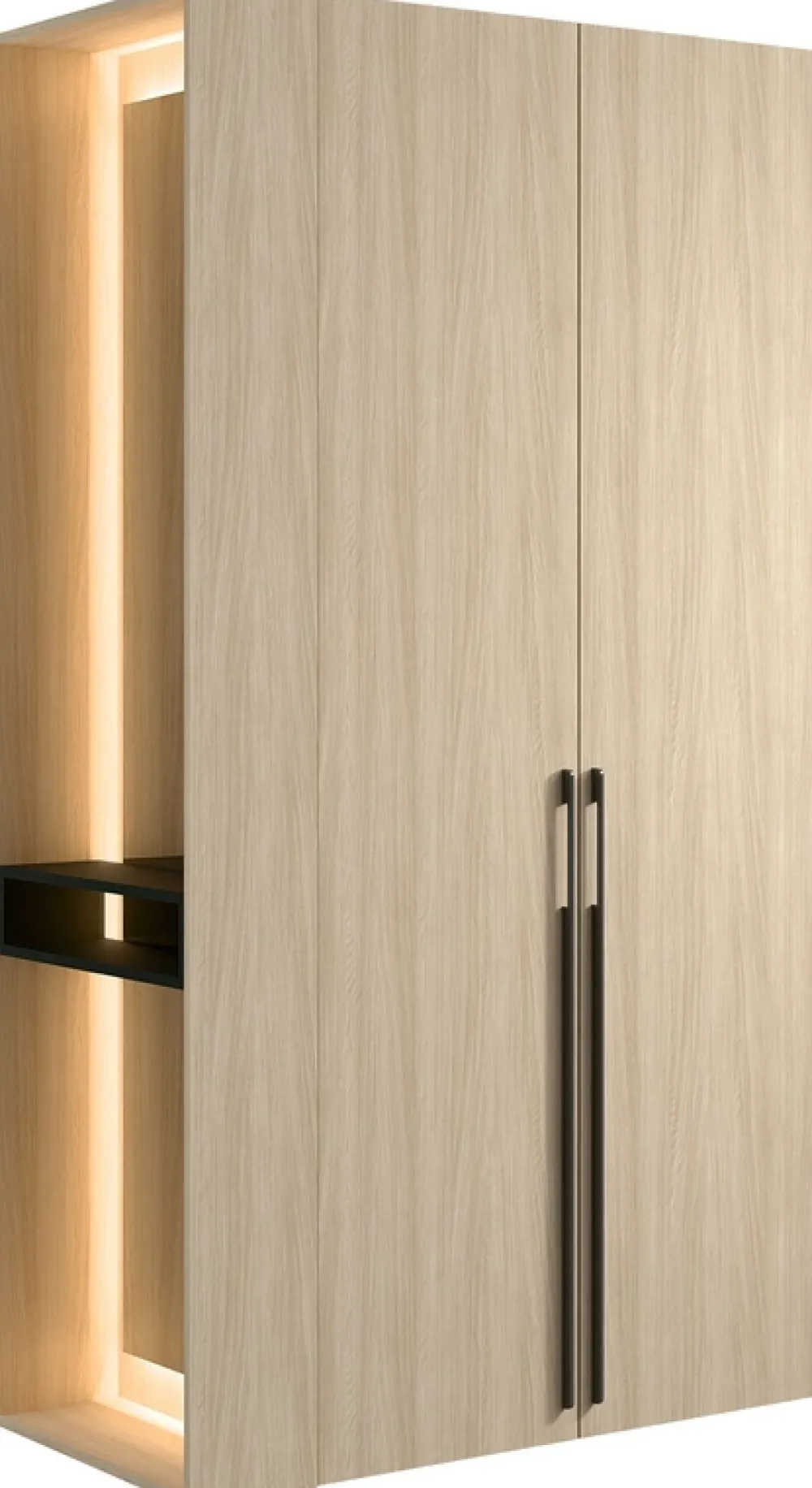 Garderoby|Zestawy Mebli Do Przedpokoju>MEBLOSIEK Garderoba z lustrem i oświetleniem do przedpokoju BARCELI dąb barista