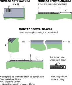 Akcesoria Do Szaf|Akcesoria Do Szaf>AIRTIC Gotowy zestaw spowalniaczy do szaf przesuwnych trzydrzwiowych