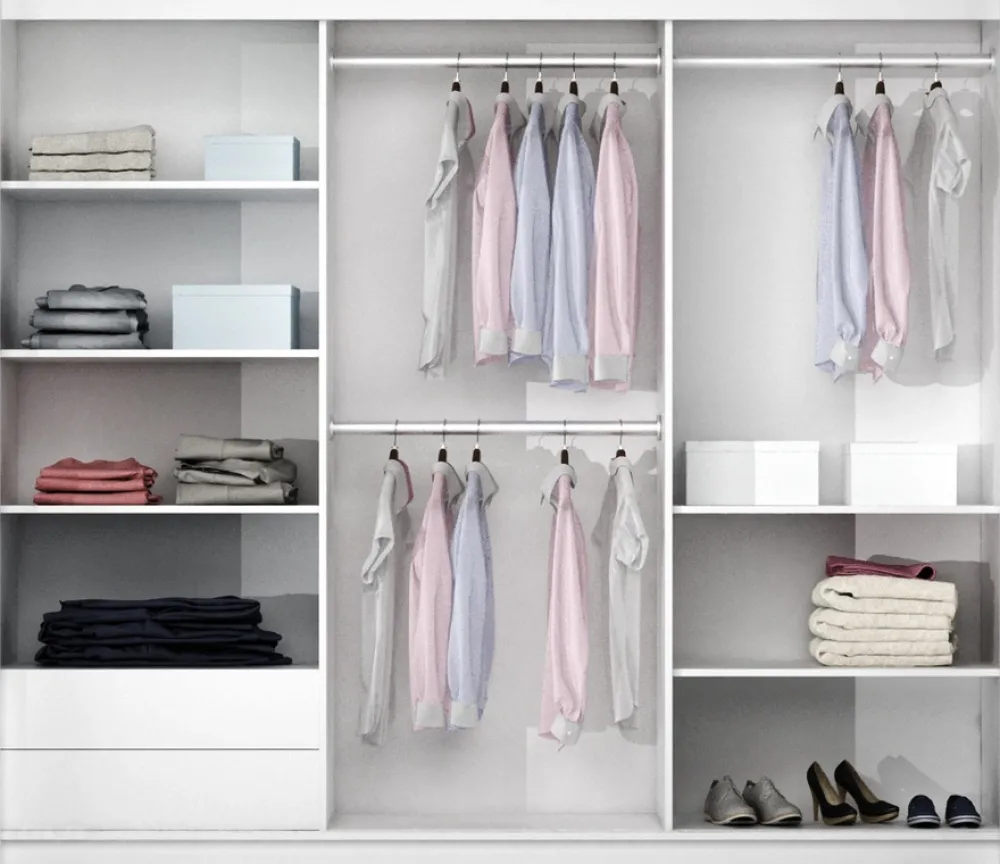 Szafy Dwudrzwiowe|Szafy Z Lustrem>Stolar owa duża szafa przesuwna z lustrem 250 cm VASCO grafit