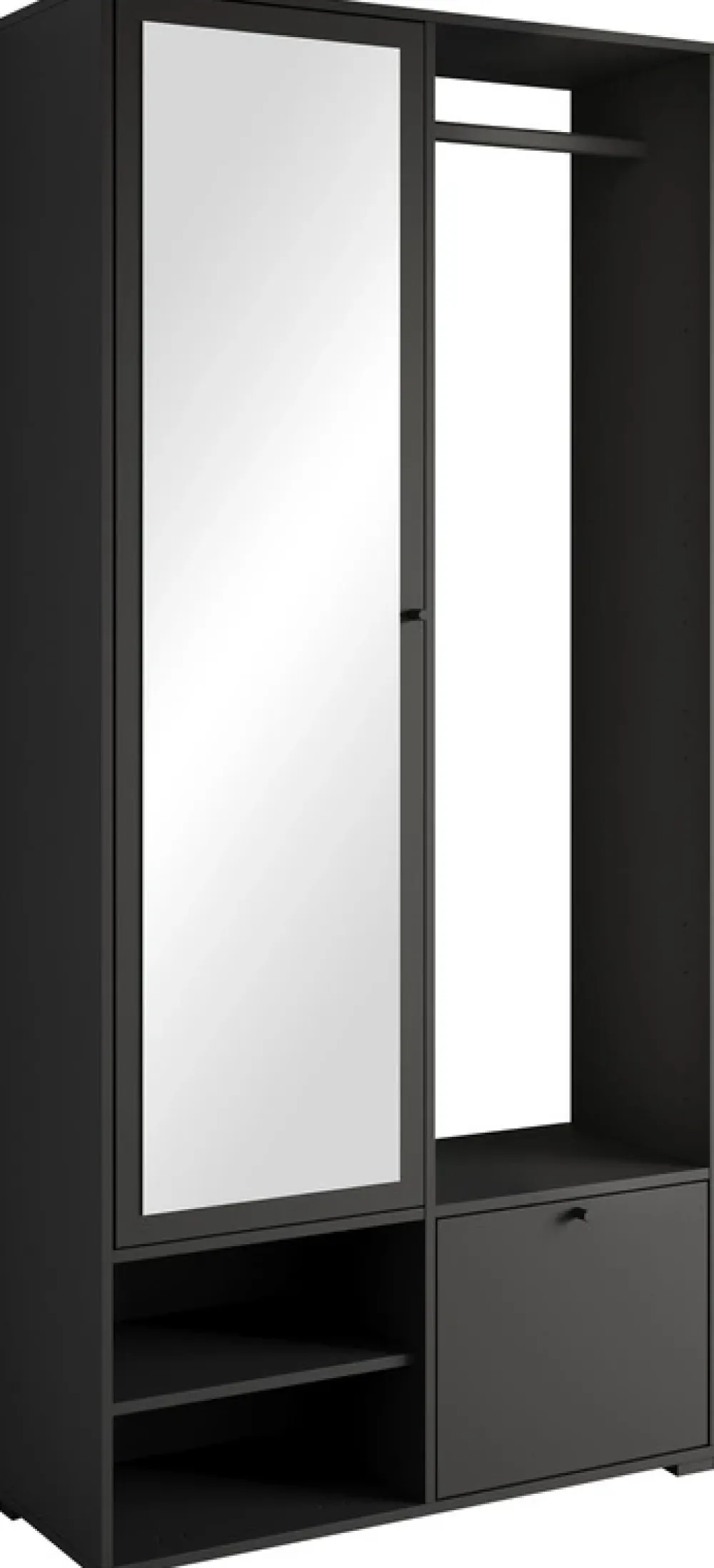 Garderoby>BRATEX owa garderoba z lustrem do przedpokoju 90 cm DORANO grafit