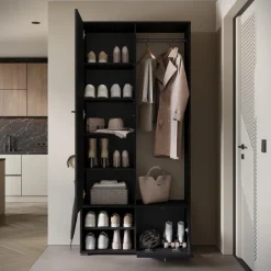 Garderoby>BRATEX owa garderoba z lustrem do przedpokoju 90 cm DORANO grafit