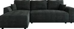 Meble Dla Dzieci|Narożniki>BROMARKT Grafitowa kanapa narożna z funkcją spania do salonu ROMEO