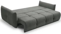Meble Dla Dzieci|Kanapy I Sofy>LASKI Grafitowa kanapa rozkładana do salonu z funkcją spania BERGAMO