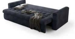 Meble Młodzieżowe|Kanapy I Sofy>BROMARKT Grafitowa kanapa rozkładana z funkcją spania do salonu LUIS
