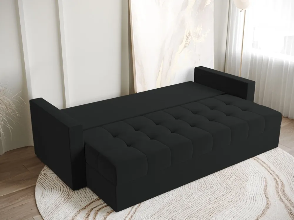 Kanapy I Sofy|Meble Dla Dzieci>BROMARKT Grafitowa kanapa z funkcją spania do salonu HOT pojemnik na pościel