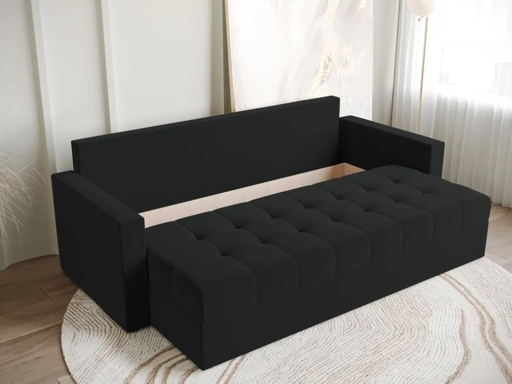 Kanapy I Sofy|Meble Dla Dzieci>BROMARKT Grafitowa kanapa z funkcją spania do salonu HOT pojemnik na pościel