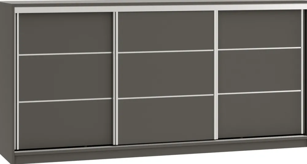 Komody>BROMARKT owa komoda przesuwna z szufladami 200 cm do sypialni TOP grafit