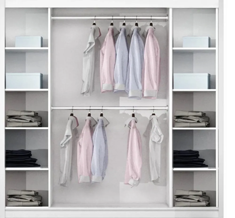 Szafy Dwudrzwiowe|Szafy Z Lustrem>Stolar owa nowoczesna szafa przesuwna z lustrem 225 cm VASCO grafit