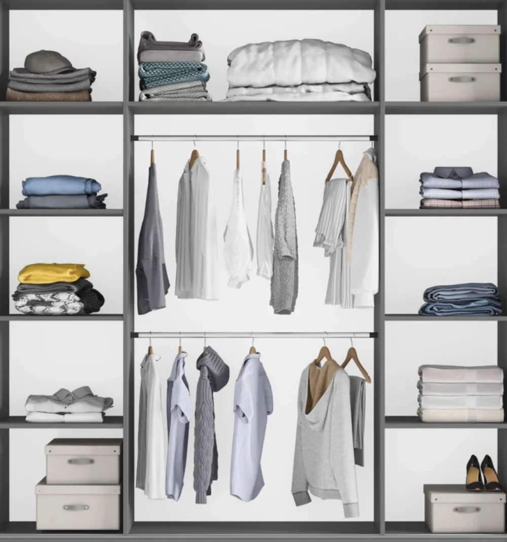 Szafy Dwudrzwiowe|Szafy Z Lustrem>Stolar owa nowoczesna szafa przesuwna z lustrem 200 cm RUBIN grafit