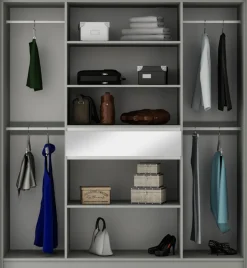 Szafy Do Pokoju Dziecięcego|Szafy Młodzieżowe>Stolar owa szafa uchylna z lustrem i półkami 200 cm SPARK grafit